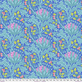 Kaffe Fassett and Morris and Co - Artichoke Blue PWKW001 - 100% Cotton Fabric by Free Spirit - Crafts and Quilts