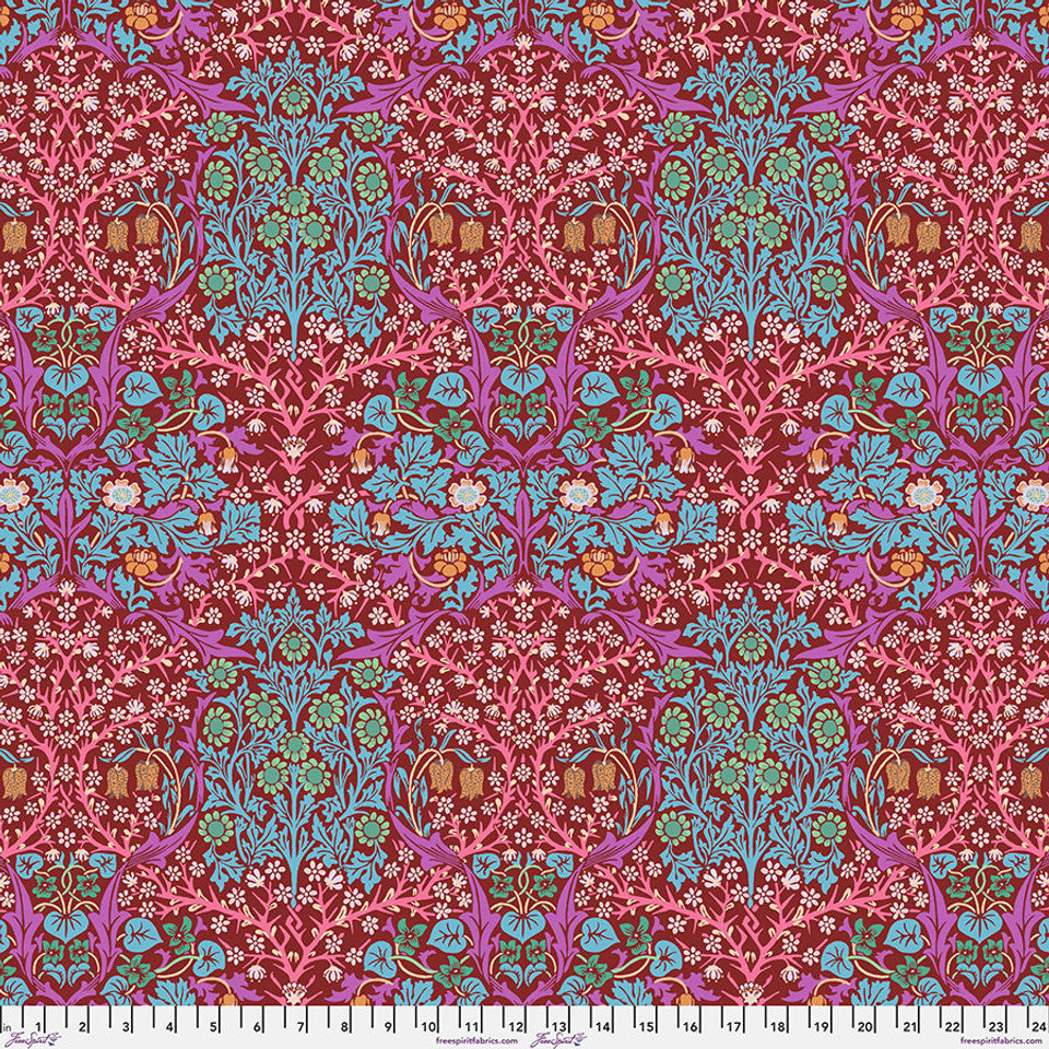 Kaffe Fassett and Morris and Co - Blackthorn Brown PWKW002 - 100% Cotton Fabric by Free Spirit