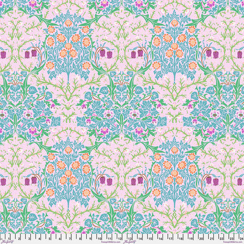 Kaffe Fassett and Morris and Co - Blackthorn Pink PWKW002  - 100% Cotton Fabric by Free Spirit