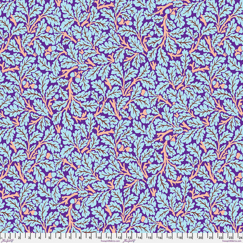 Kaffe Fassett and Morris and Co - Oak Purple PWKW003 - 100% Cotton Fabric by Free Spirit