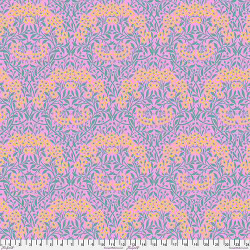 Kaffe Fassett and Morris and Co - Michaelmas Daisy Pink PWKW007 - 100% Cotton Fabric by Free Spirit