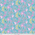 Kaffe Fassett and Morris and Co - Leicester Aqua PWKW011 - 100% Cotton Fabric by Free Spirit