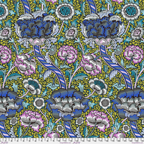 Kaffe Fassett and Morris and Co - Wandle Contrast PWKW012 - 100% Cotton Fabric by Free Spirit