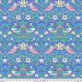 Kaffe Fassett and Morris and Co - Strawberry Thief Blue PWKW013 - 100% Cotton Fabric by Free Spirit - Crafts and Quilts