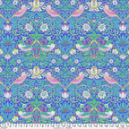 Kaffe Fassett and Morris and Co - Strawberry Thief Blue PWKW013 - 100% Cotton Fabric by Free Spirit - Crafts and Quilts