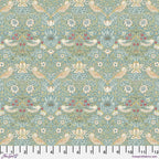 The Original Morris and Co - Mini Strawberry Thief Aqua PWWM002 - 100% Cotton Fabric by Free Spirit