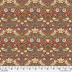 The Original Morris and Co - Mini Strawberry Thief Red PWWM002.REDXX- 100% Cotton  Fabric by Free Spirit