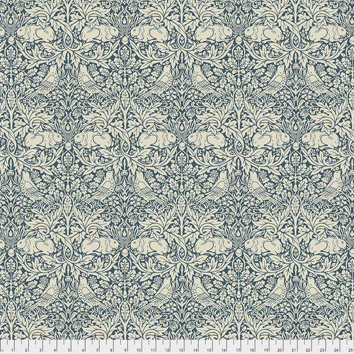 The Original Morris and Co - Brer Rabbit Navy PWWM026 - 100% Cotton Fabric by Free Spirit