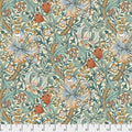 The Original Morris and Co - Golden Lily Autumn PWWM028 - 100% Cotton Fabric by Free Spirit