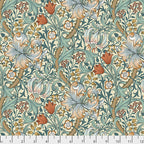 The Original Morris and Co - Golden Lily Autumn PWWM028 - 100% Cotton Fabric by Free Spirit