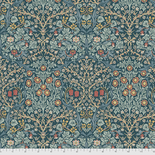 The Original Morris and Co - Blackthorn Indigo PWWM055 - 100% Cotton Fabric by Free Spirit
