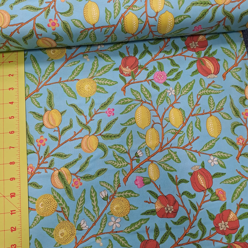 Kaffe Fassett and Morris and Co - Fruit Duck Egg PWKW010 - 100% Cotton Fabric by Free Spirit