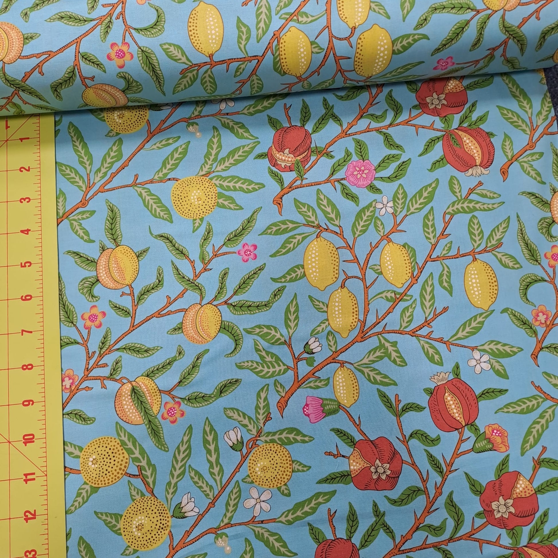 Kaffe Fassett and Morris and Co - Fruit Duck Egg PWKW010 - 100% Cotton Fabric by Free Spirit