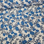 Stof - Blue and Marble 4502-872 100% Cotton Fabric