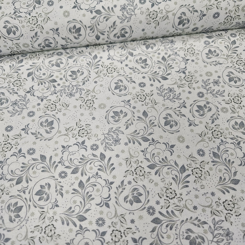 Stof - Blue and Marble 4502-876 100% Cotton Fabric