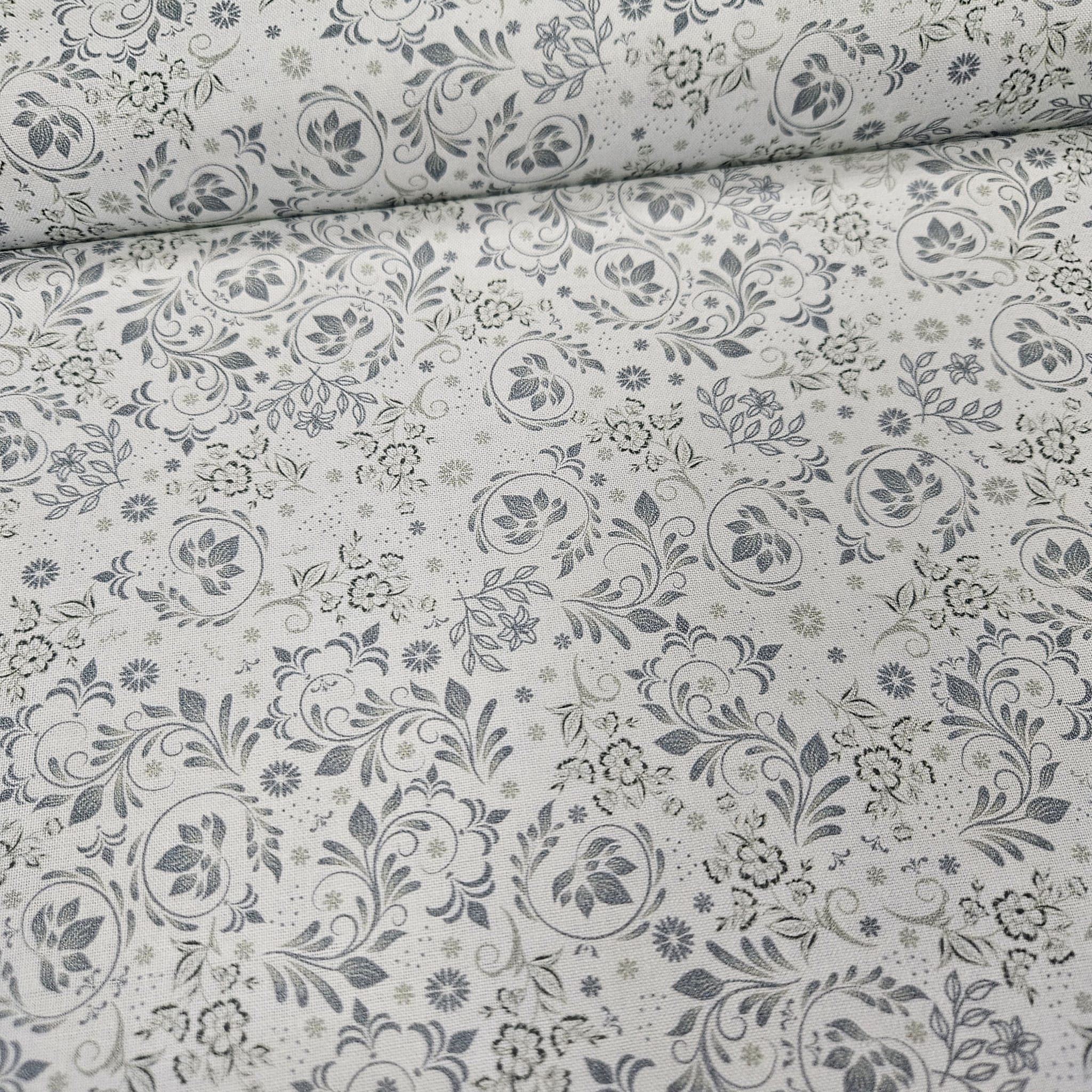 Stof - Blue and Marble 4502-876 100% Cotton Fabric
