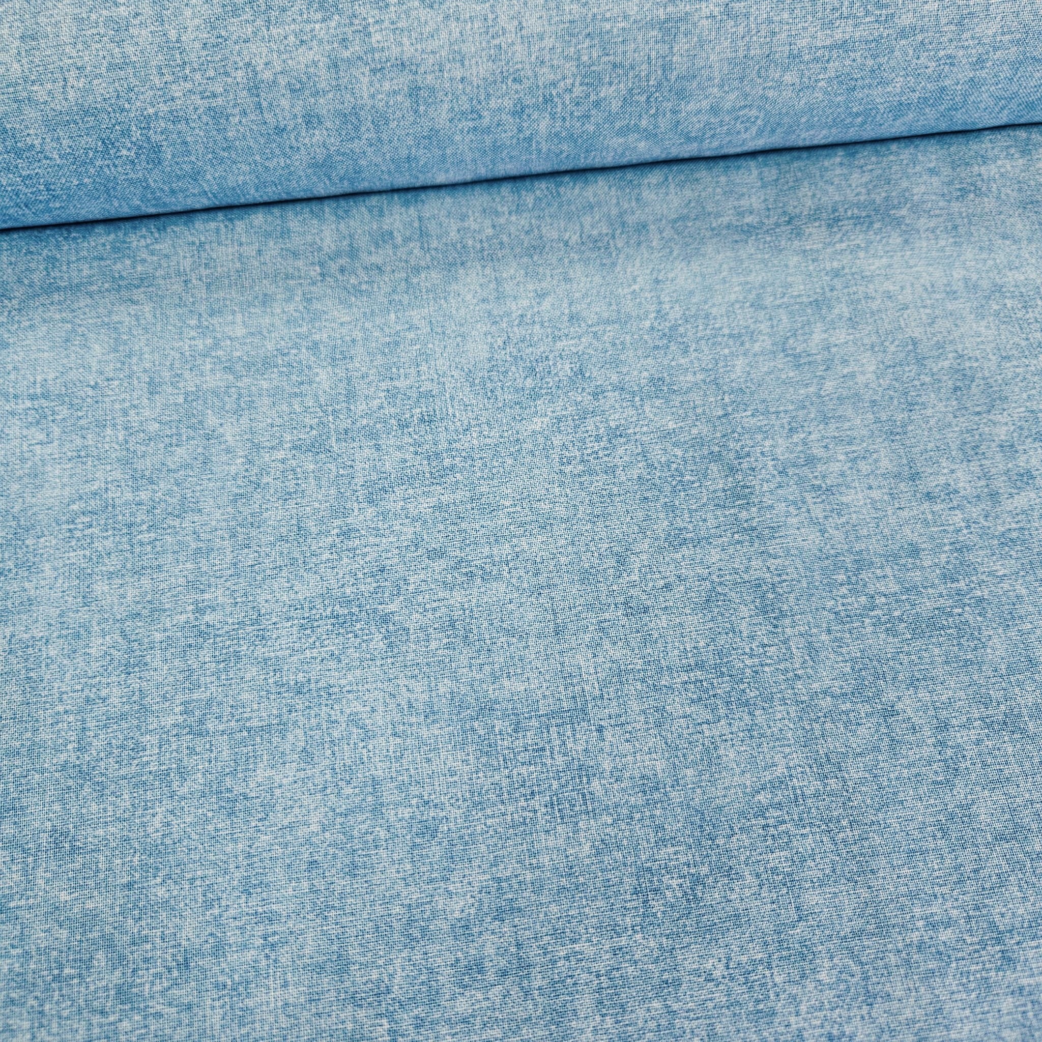 Stof - Melange Blue 100% Cotton Fabric
