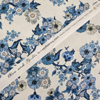 Stof - Blue and Marble 4502-868 100% Cotton Fabric