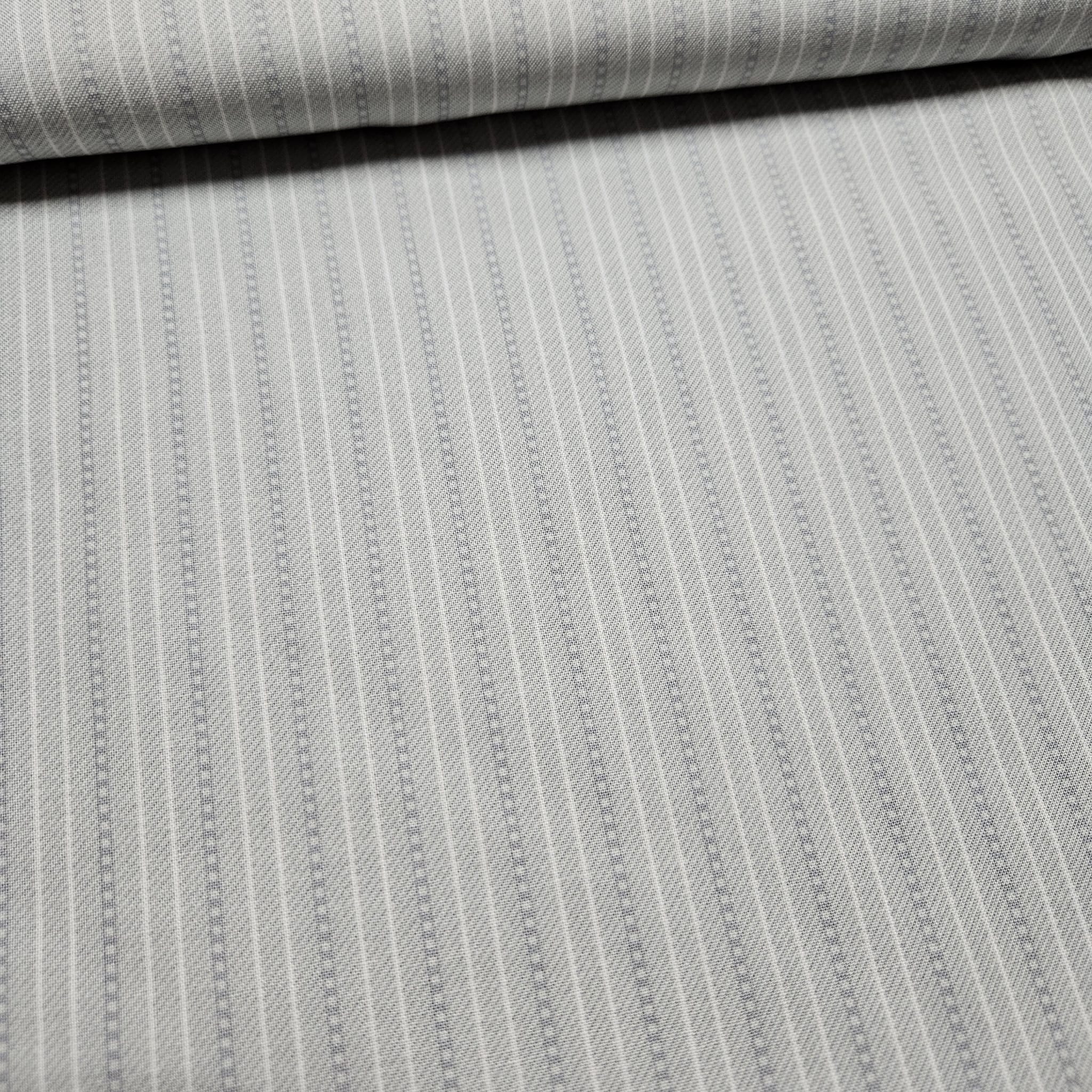 Henry Glass - Tranquil Garden Stripe Grey 100% Cotton Fabric - Crafts and Quilts