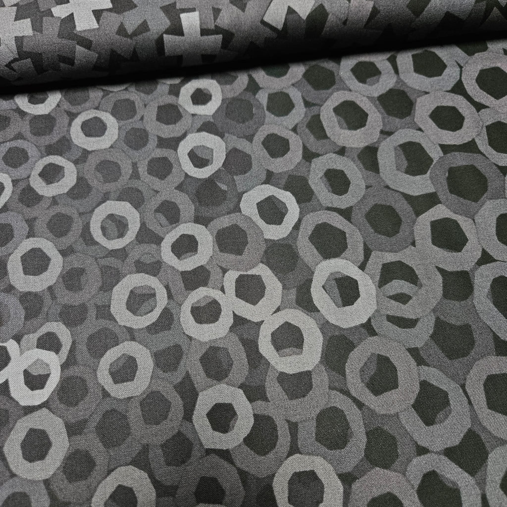 Stof - Tic Tac Toe Black to Grey 100% Cotton Fabric - Crafts and Quilts