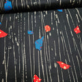 Stof - Once Around - Pieces in the Rain Black 100% Cotton Fabric - Crafts and Quilts