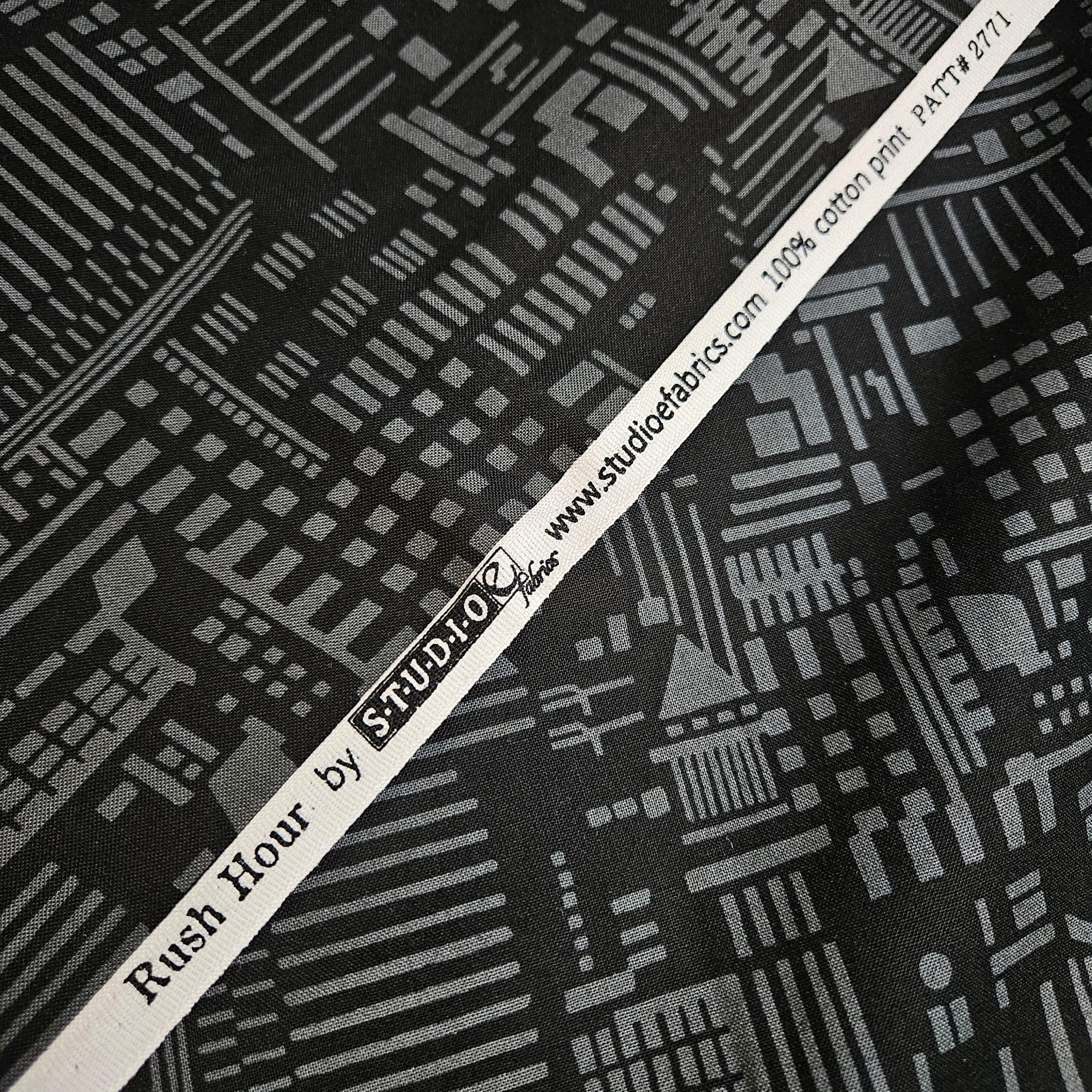 Studio E - Rush Hour City Black 100% Cotton Fabric - Crafts and Quilts