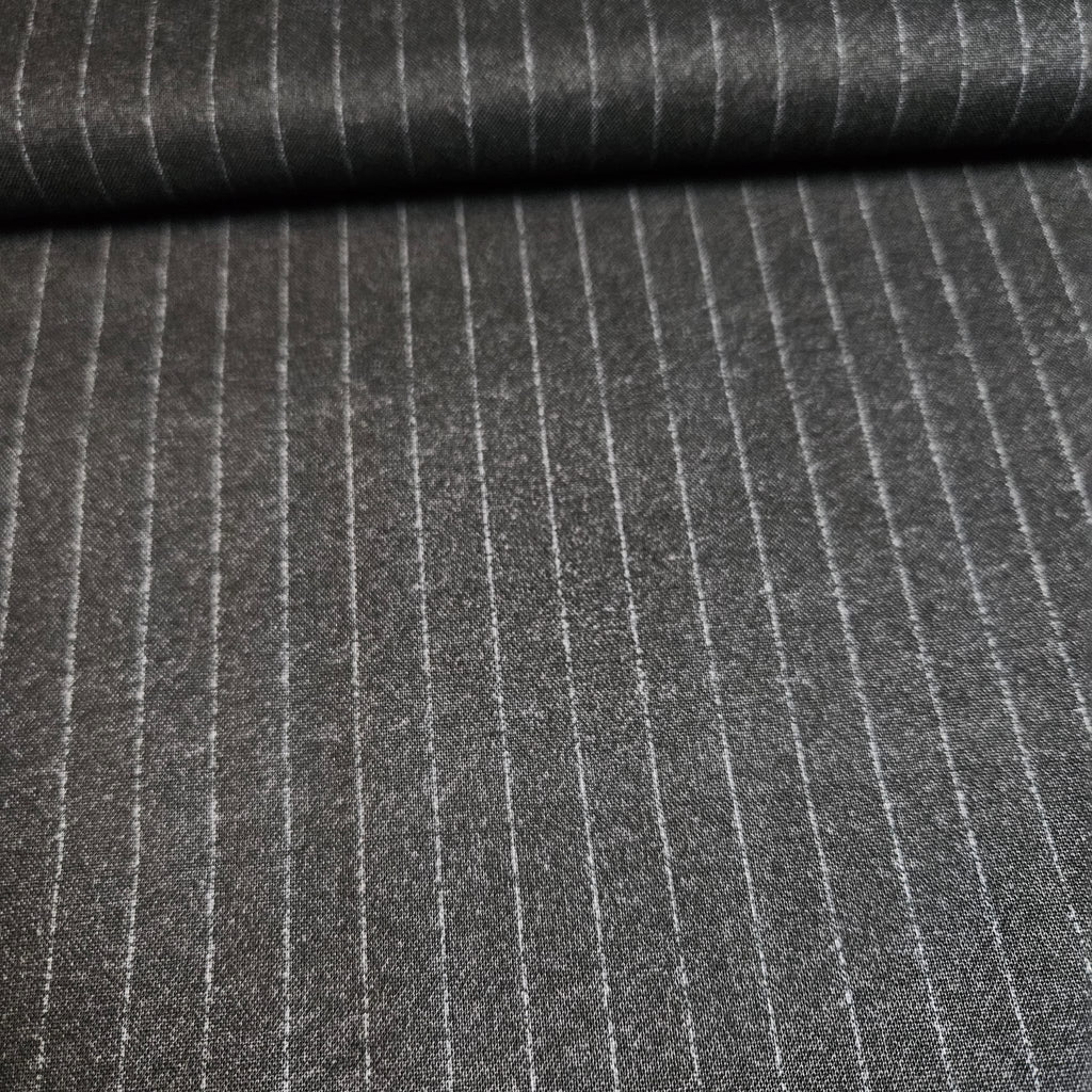 Windham Fabrics - On Time Pinstripe Black 100% Cotton Fabric - Crafts and Quilts