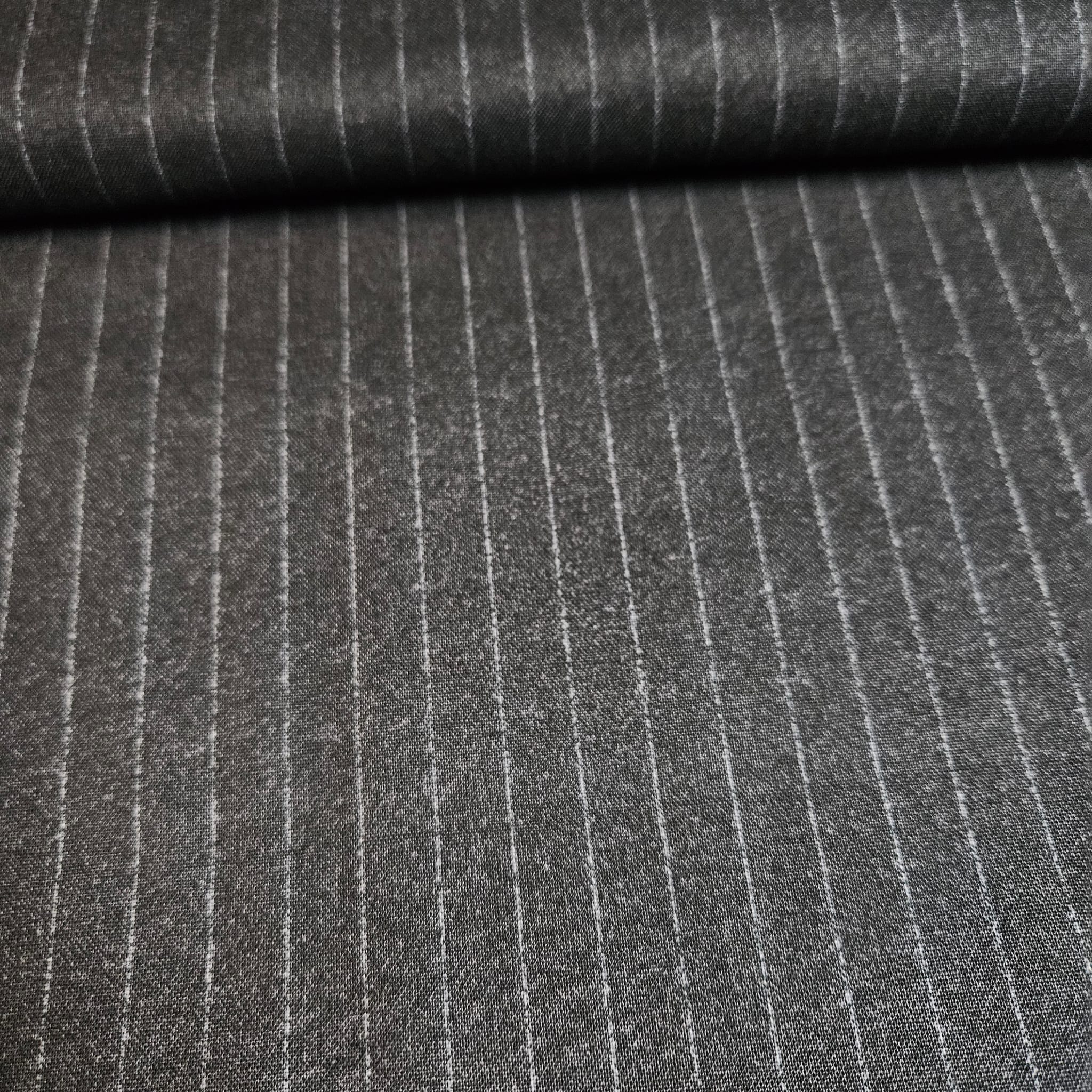 Windham Fabrics - On Time Pinstripe Black 100% Cotton Fabric - Crafts and Quilts