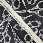 Blank Quilting - Scissors Black 100% Cotton Fabric - Crafts and Quilts
