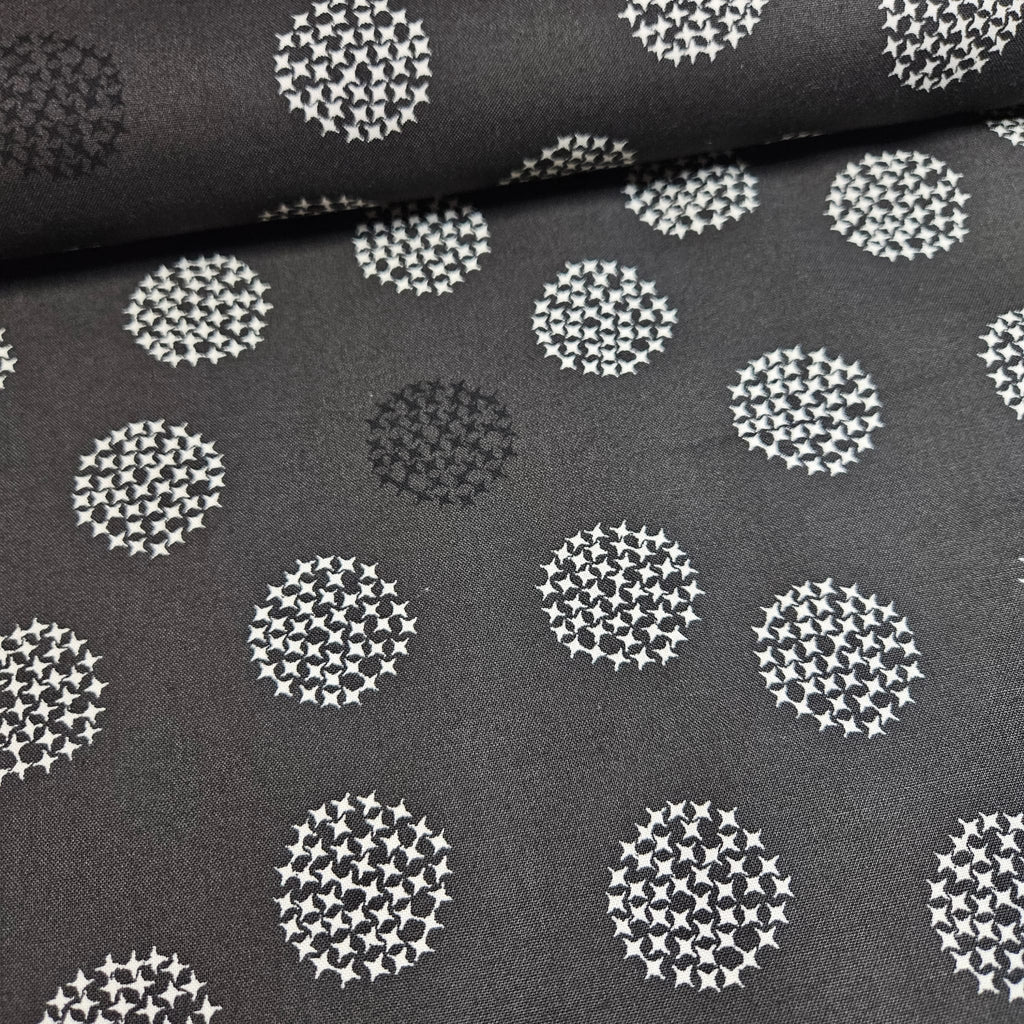 Stof - Kira Black MS 1523 100% Cotton Fabric - Crafts and Quilts