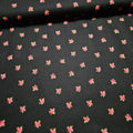 Stof - Arabella Rose on Black 100% Cotton Fabric - Crafts and Quilts