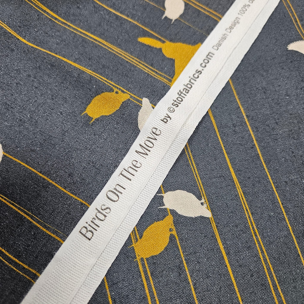 Stof - Birds on the Move Cables 100% Cotton Fabric - Crafts and Quilts
