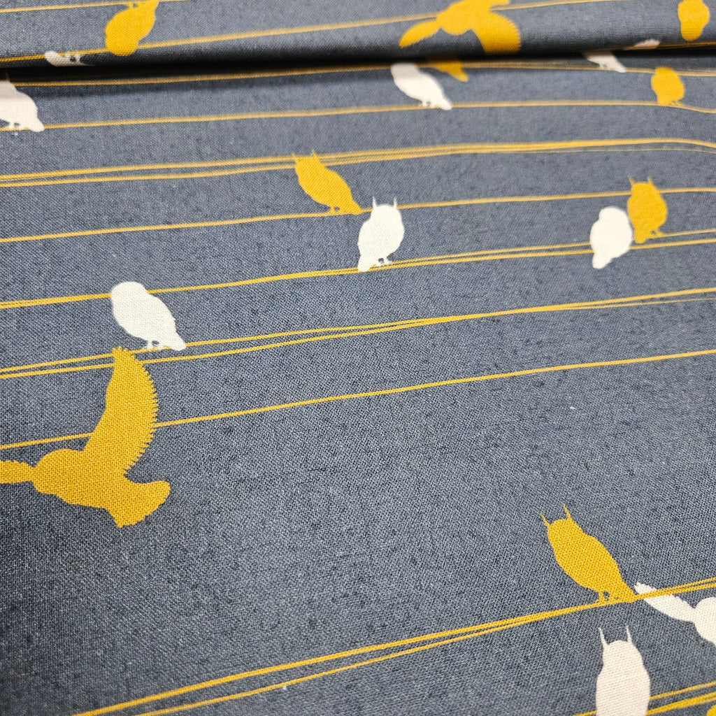 Stof - Birds on the Move Cables 100% Cotton Fabric - Crafts and Quilts