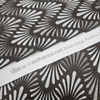 Stof - Vilma Wave Black Grey 100% Cotton Fabric - Crafts and Quilts