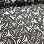 Stof - Vilma Wave Black Grey 100% Cotton Fabric - Crafts and Quilts