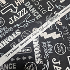 Kanvas - Luv to Dance Black & White 100% Cotton Fabric - Crafts and Quilts