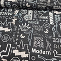 Kanvas - Luv to Dance Black & White 100% Cotton Fabric - Crafts and Quilts