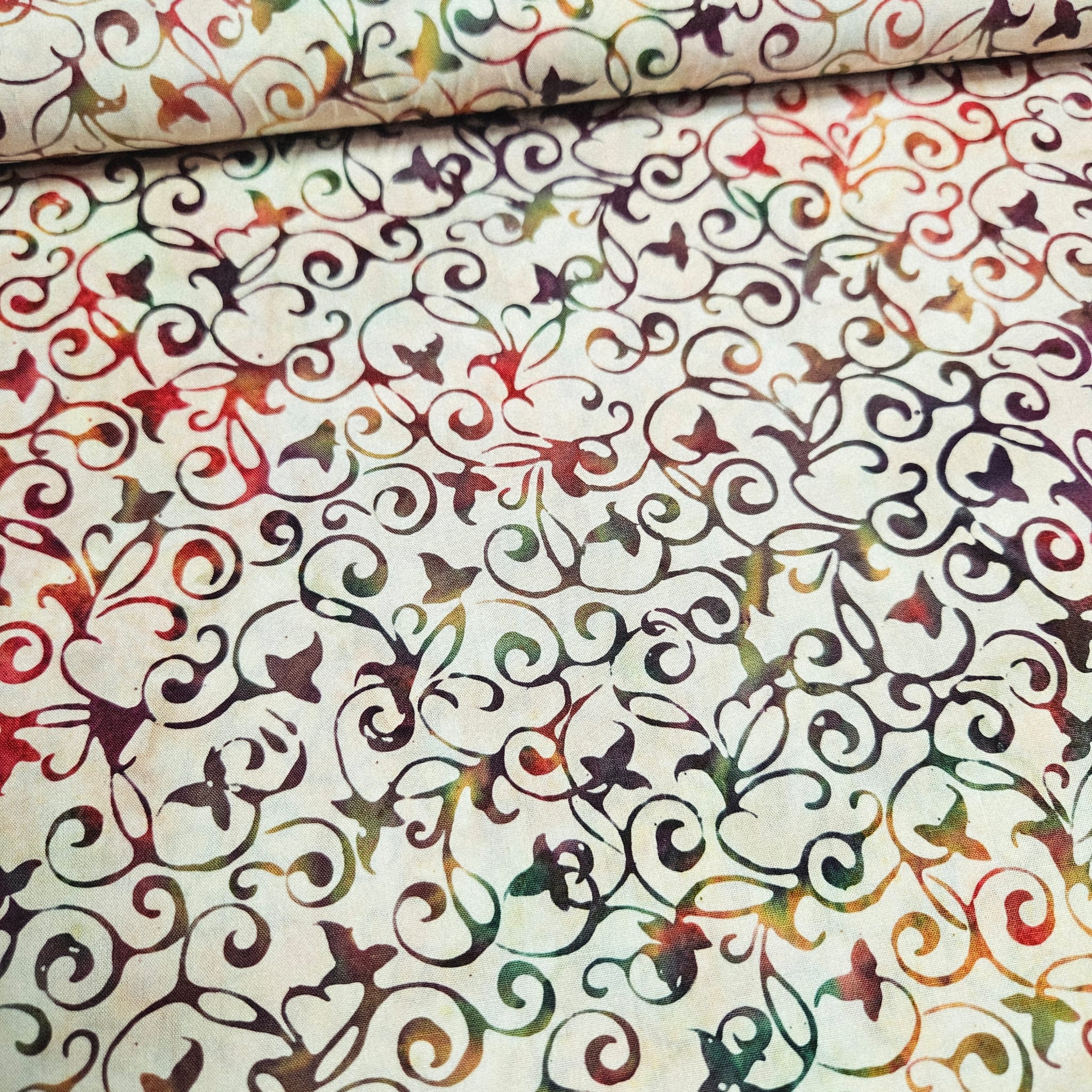 Hoffman - Bali Batiks Handpaints Fauna Swirl 3356-206 100% Cotton Fabric - Crafts and Quilts