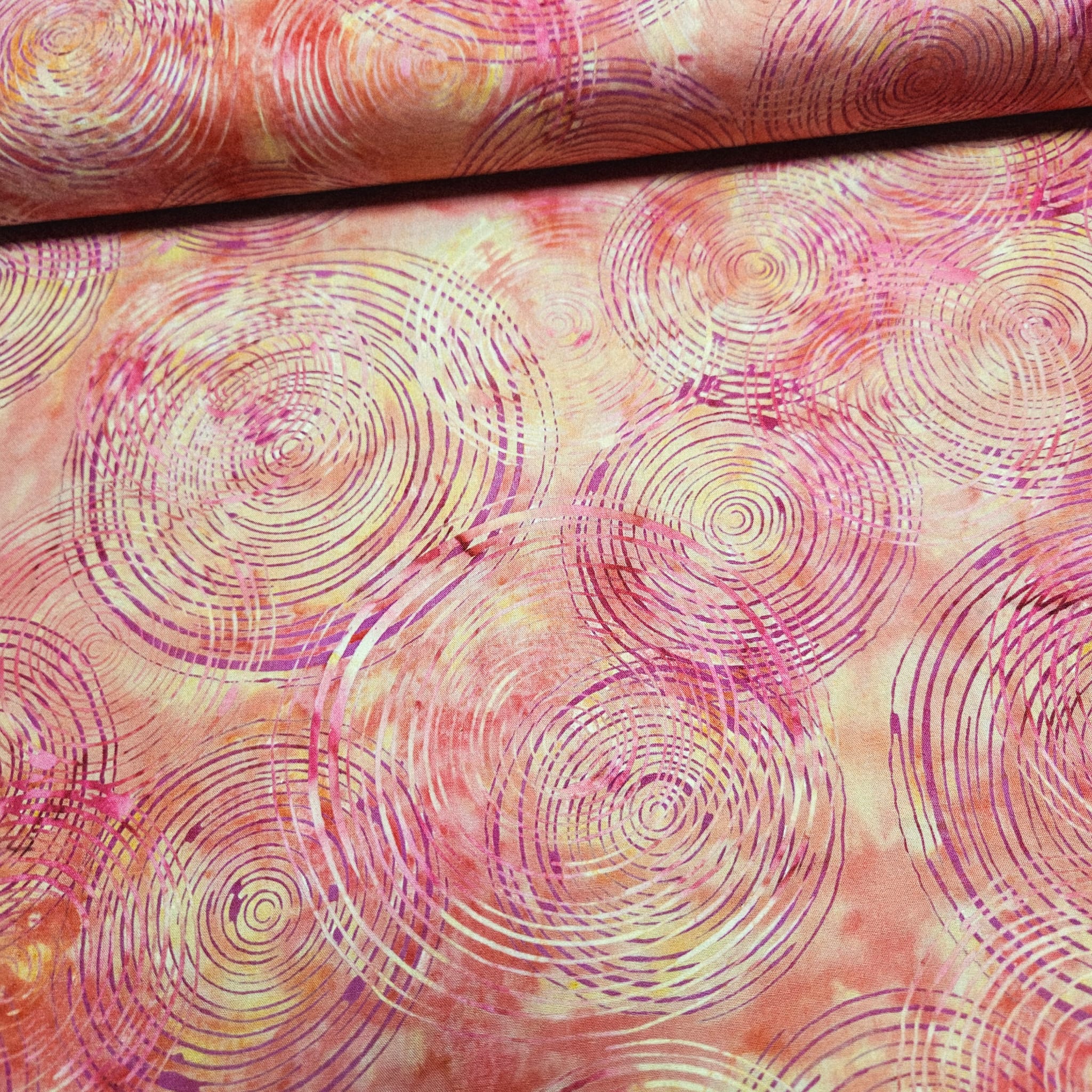 Hoffman - Bali Batiks Handpaints Ripples Orange 100% Cotton Fabric - Crafts and Quilts