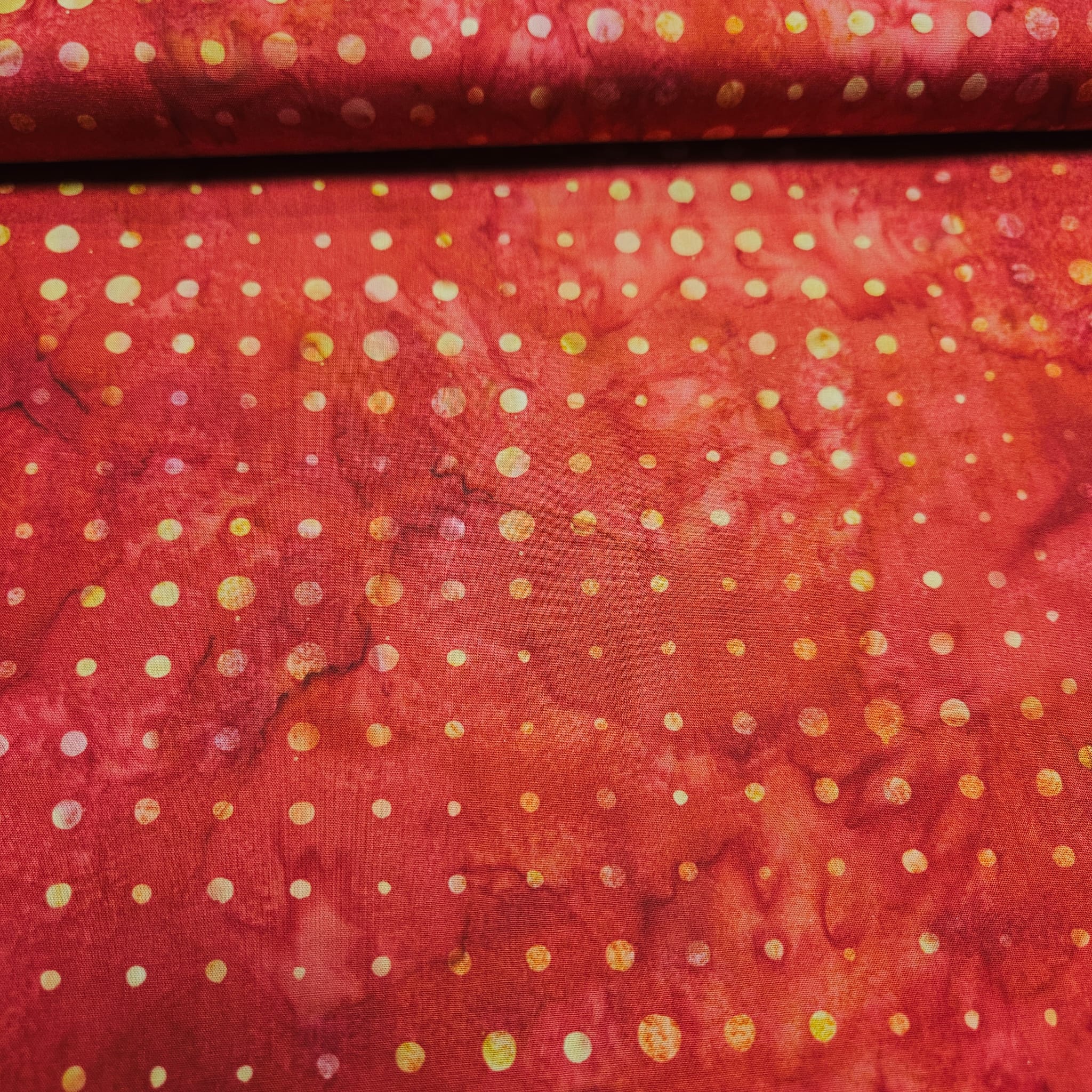 Hoffman - Bali Batiks Handpaints Dots Lava 3357 400 100% Cotton Fabric