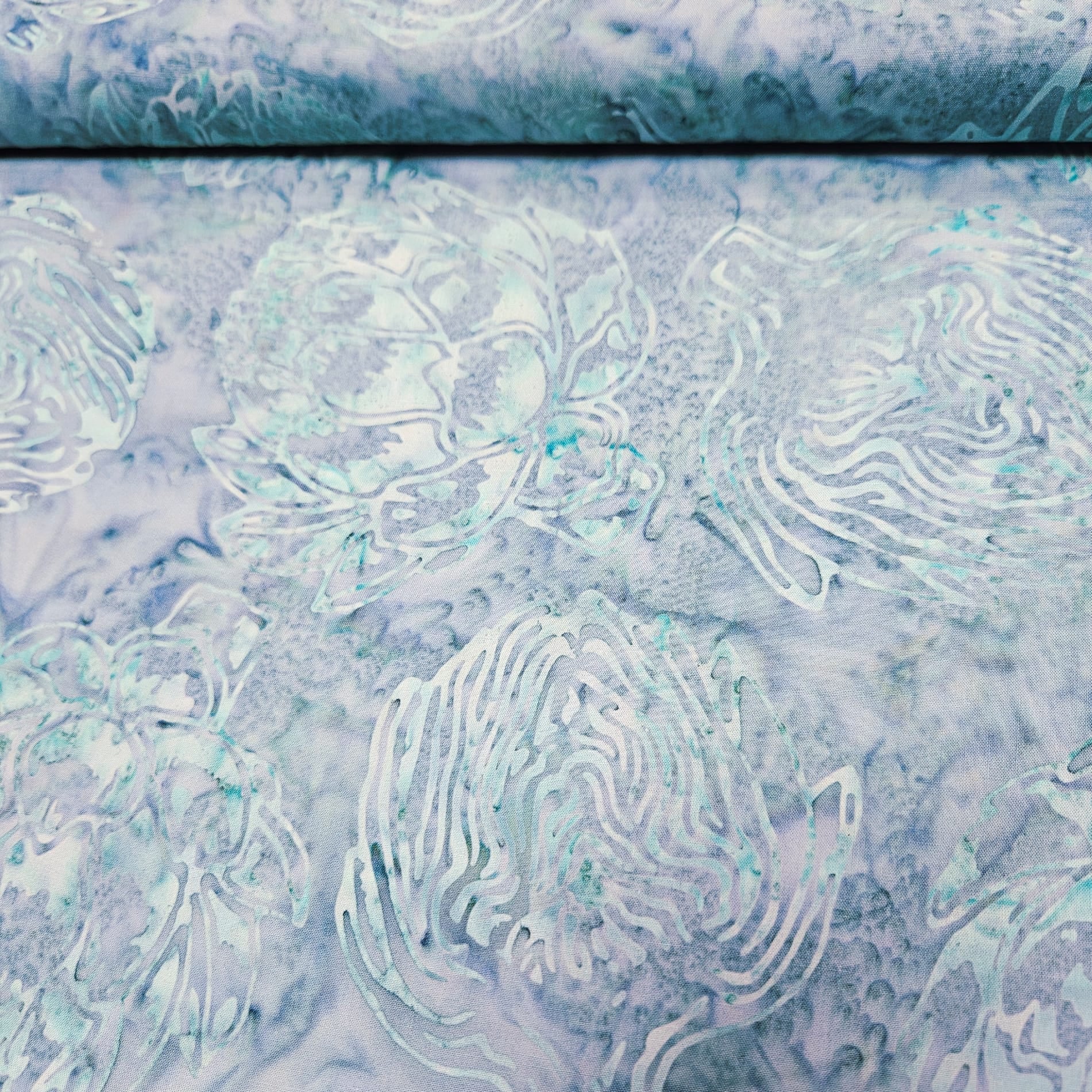 Hoffman - Bali Batiks Handpaints Artichoke Blue 100% Cotton Fabric - Crafts and Quilts
