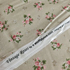Stof - Vintage Roses Neutral Bouquet 100% Cotton Fabric - Crafts and Quilts