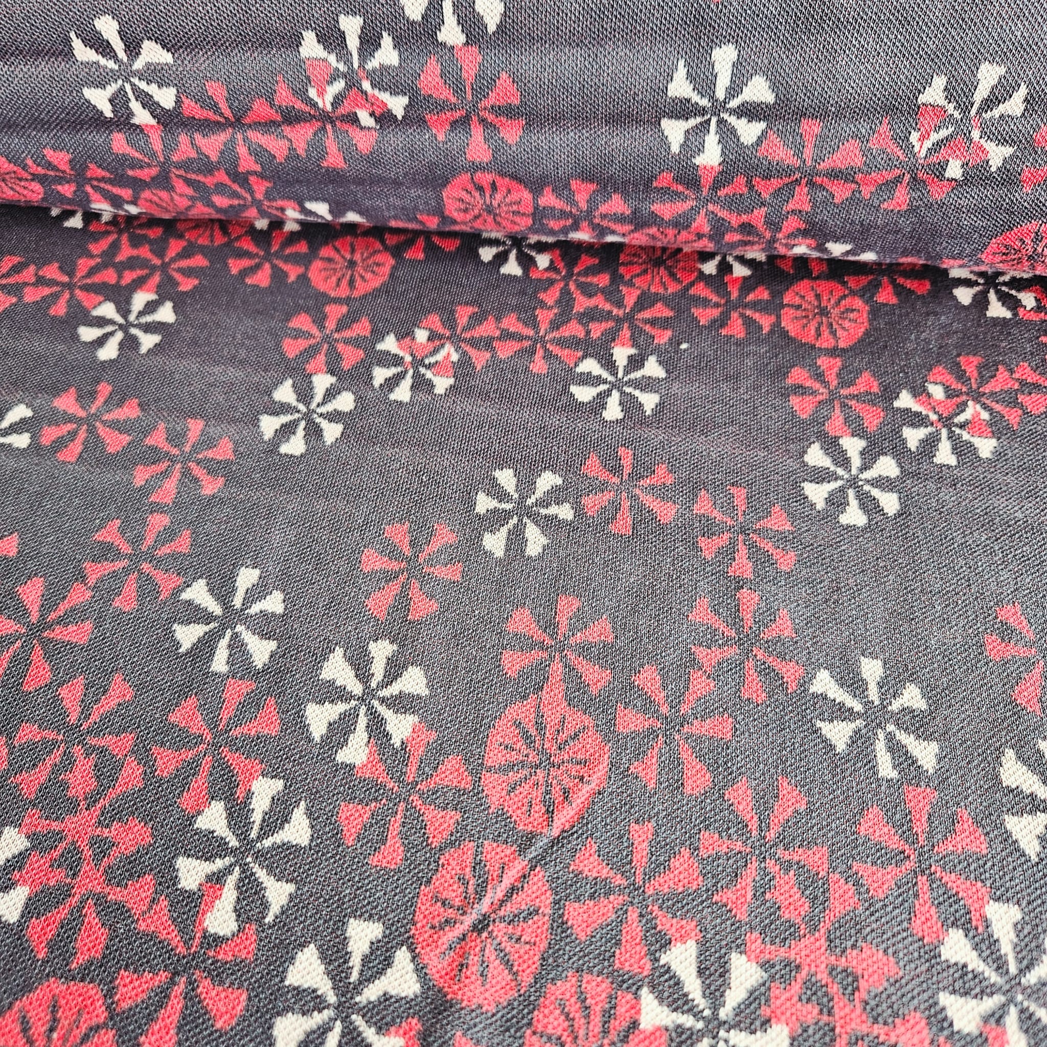 Stof Jacquard Knit Plum 16-179 Meter