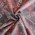 Stof Jacquard Knit Plum 16-179 Meter
