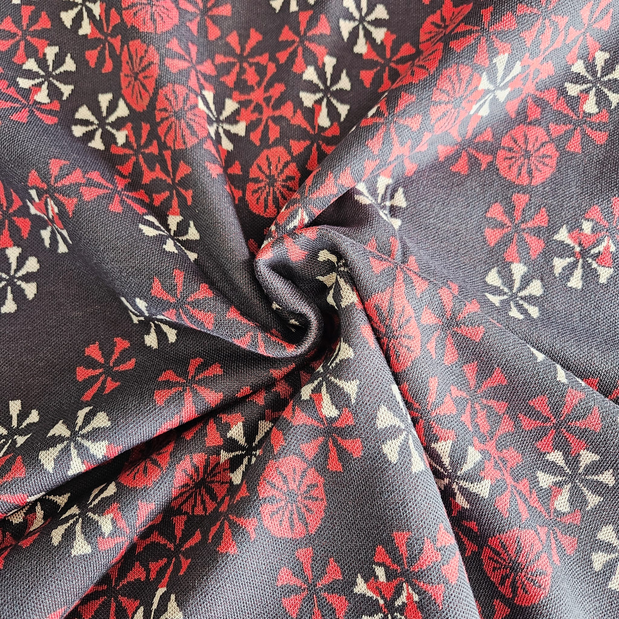 Stof Jacquard Knit Plum 16-179 Meter