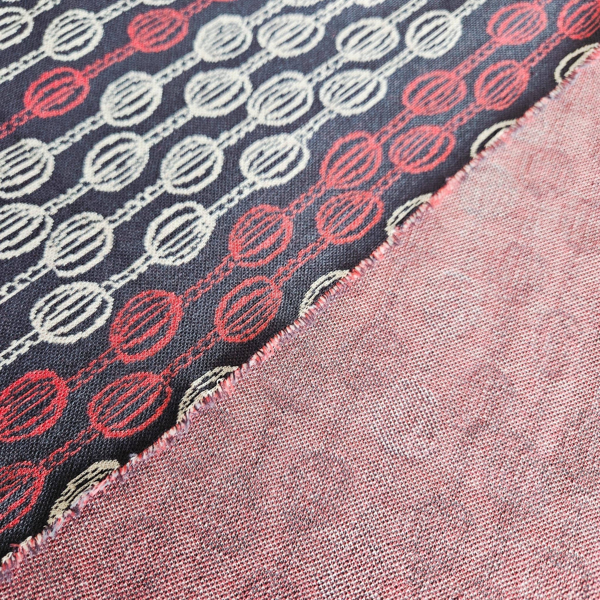 Stof Jacquard Knit Plum 16-173 Meter