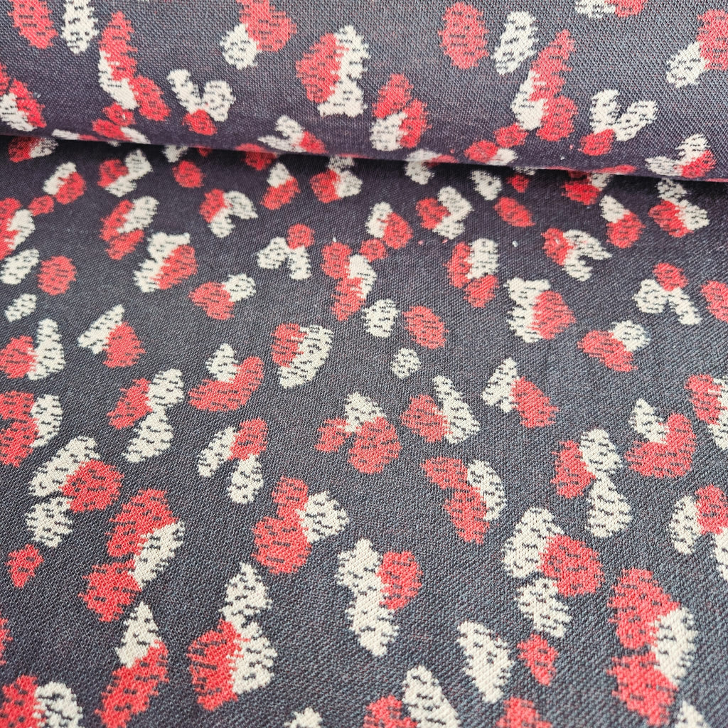 Stof Jacquard Knit Plum 16-171 Meter