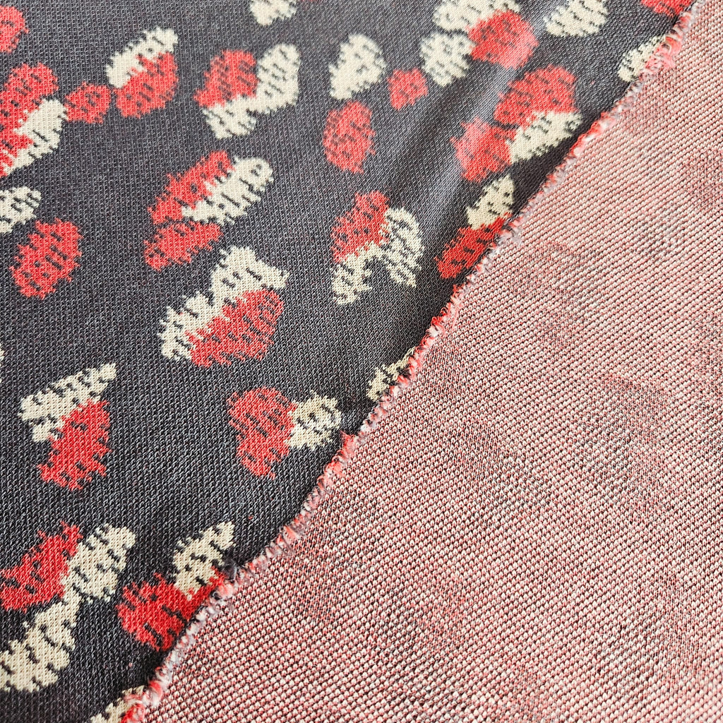 Stof Jacquard Knit Plum 16-171 Meter