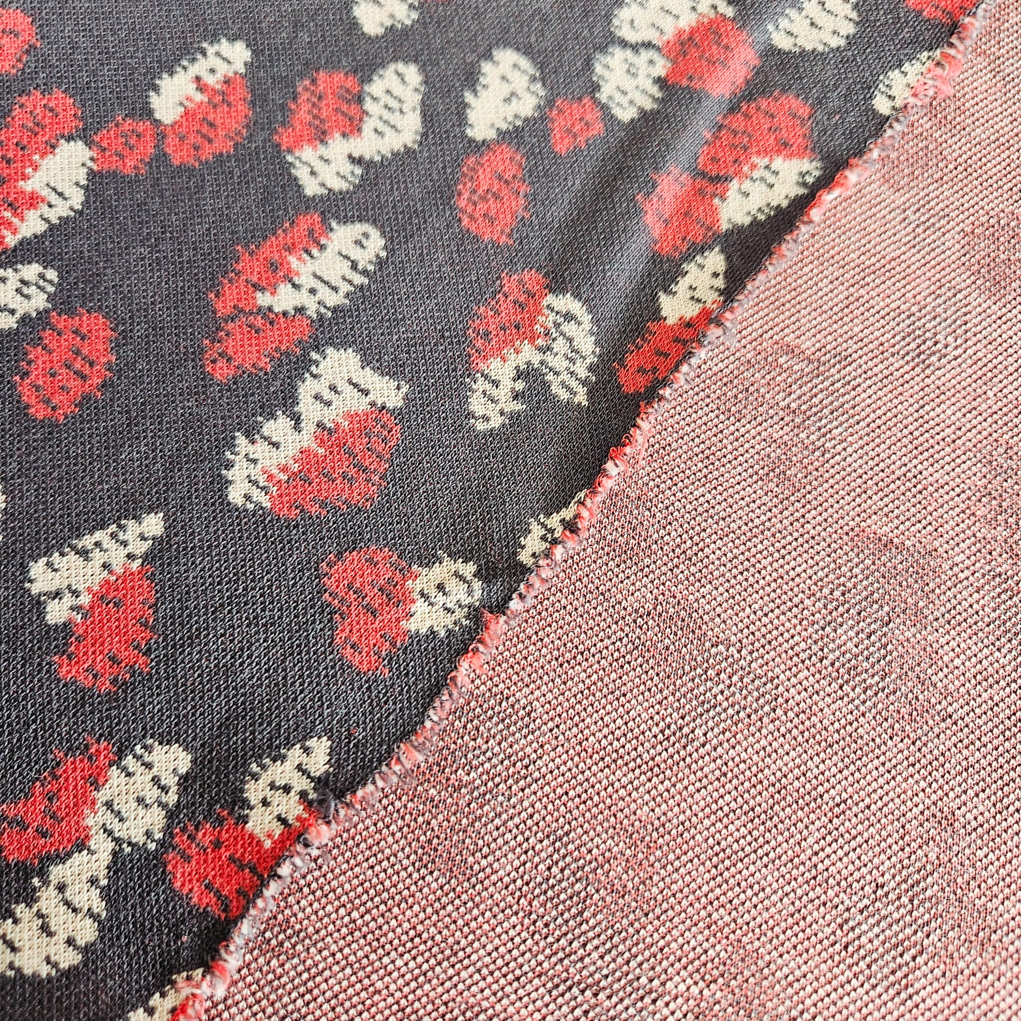 Stof Jacquard Knit Plum 16-171 Meter
