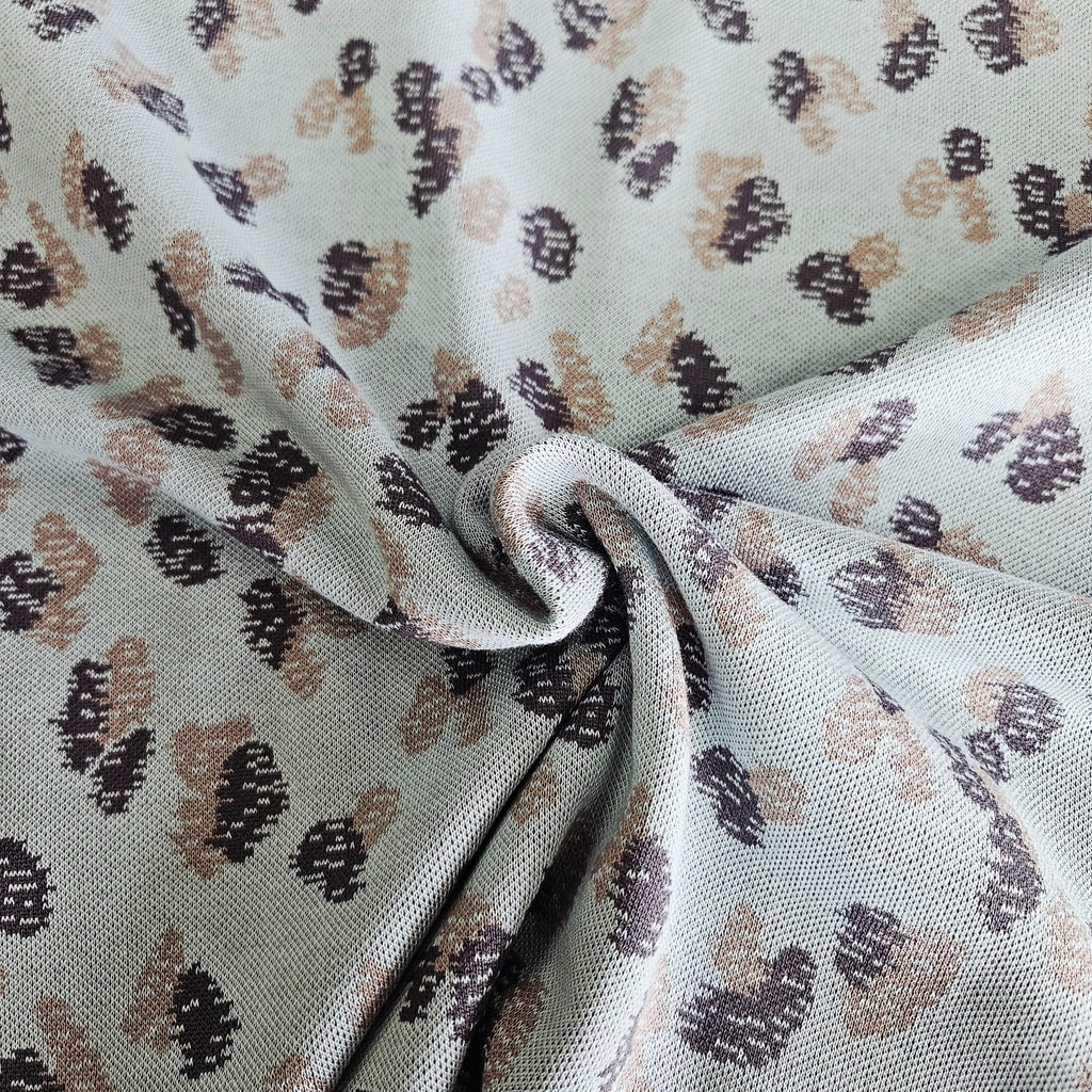 Stof Jacquard Knit Grey 16-172 Meter
